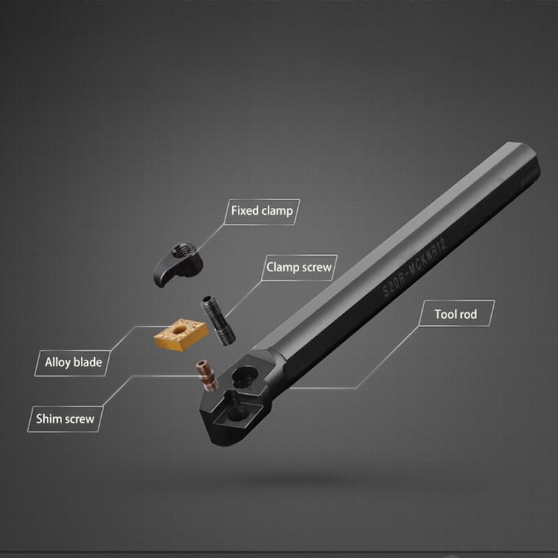 1pc S20R-MCKNR12 S25S-MCKNR12 S32S-MCKNR12 Internal Turning Tool Holder+ 10pcs Carbide Inserts CNMG MCKNR CNC Lathe Cutting Tools(NO Cutter bar,CNMG120404 TC9130)