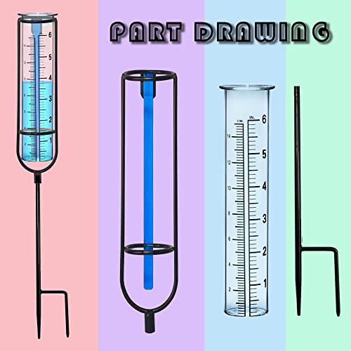 Biuwing Rain Gauge, Upgraded Rain Gauge Outdoor Best Rated, Rain Gauges For Yard With Stake, Decorative Rain Measure Gauge For Garden, Deck, Lawn, Landscape #TOP2