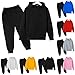 Boys Girls 2 Piece Outfits Lounge Hoodie Sweatsuit Sets Fleece Sweatshirt Baggy Fall Fashion Jogger (Blue, 11-12 Years)
