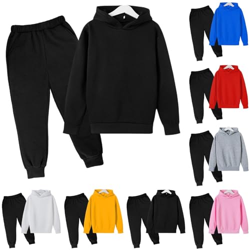 Boys Girls 2 Piece Outfits Sweatsuit Oversized Sweatshirt Sweatpants Tracksuit Sweat Lounge Matching Set 2025 Fall Trendy2