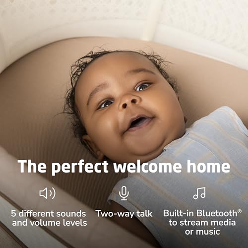 Maxi-Cosi Starling Smart Bassinet, CryAssist AI Cry Translation, 5 Rocking Motions, Cozy Mattress Pad, Machine-Washable Cover, Built-in Bluetooth Speaker, Heritage, Baby Bassinet Rocking - image 7
