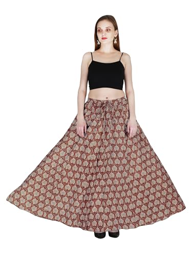 Image of Sttoffa Cotton Printed Women Wear Maxi Long Skirt 40 inch inch Full Length