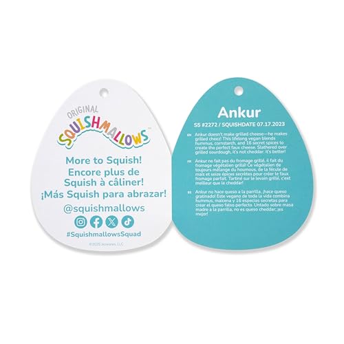 Image of Squishmallows Original 5in Ankur The Teal Mushroom with Fuzzy Belly - Official Jazwares Plush (Little)