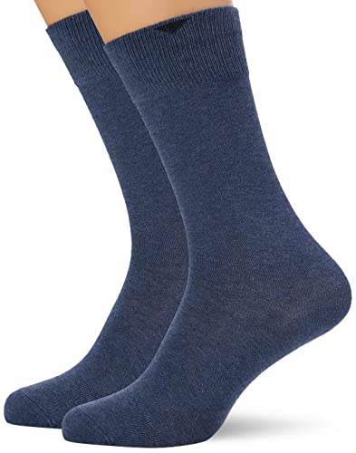 Nur Der 2er Pack Baumwolle Business Socken Herren, jeansmelange, 46 Cover
