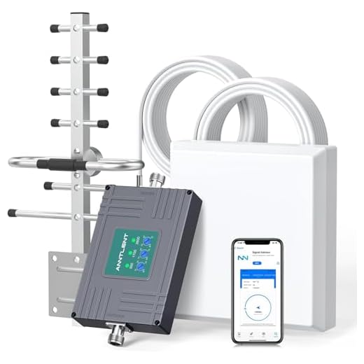 ANNTLENT Handy Signalverstärker für Alle Europäische Betreibers GSM UMTS LTE Verstärker 800/900/1800/2100/2600 MHz 2G 3G 4G Repeater Sprachanruf und Daten verbessern