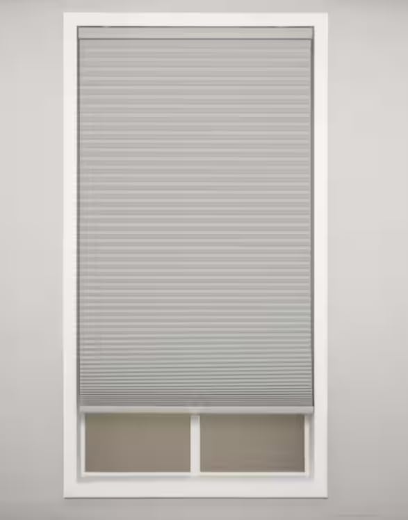 Sterling Gray Cordless Blackout Polyester Cellular Shades - 35 in. W x 64 in. L 1004103132