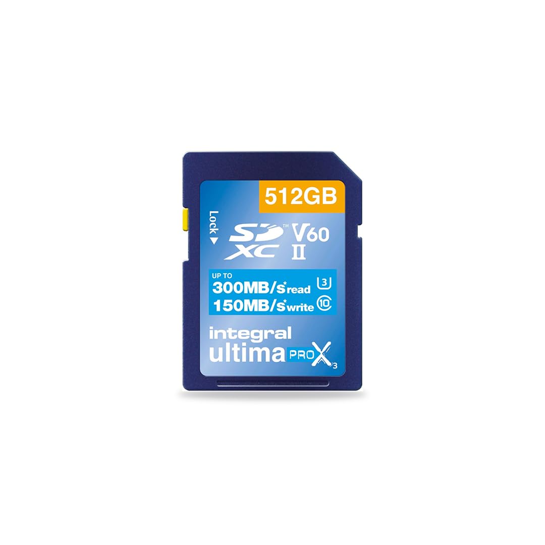 Amazon.com: Integral 512GB UHS-II SD Card V60 Up to 300MBs Read