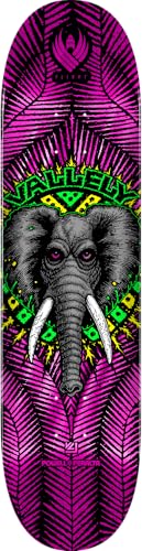 Powell Peralta Mike Vallely Elephant Flight Skateboard Deck, 8.63" x 32.2", Pink Foil