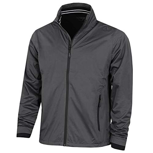 100% poliestere Calvin Klein Giacca golf impermeabile uomo colletto - Carbone/Nero - L