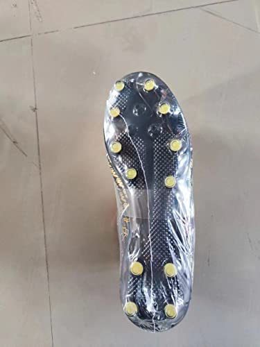Foto von Rokiemen Fußballschuhe Herren High Top Spike Cleats Jungen Outdoor Fußball Stiefel Professionelle Athletics Trainingsschuhe Turnschuhe Sport Football Schuhe Schwarz 39 EU