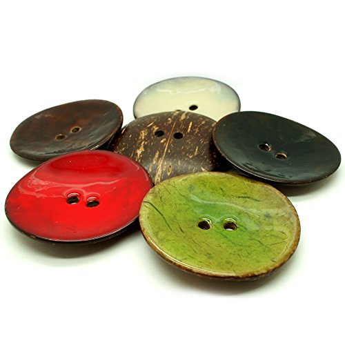 Soul-cats® pulsanti grande noce di cocco vetri