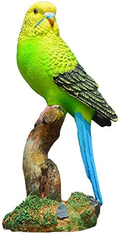 PHNAM Escultura de jardín de resina de loro, decoración de estatua de pájaro súper linda, es el mejor regalo de escultura de jardín para familiares