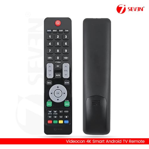 Image of 7SEVEN Compatible with Videocon Tv Remote Original Suitable for Any LCD LED Smart Android 4K Videocon Television Remote Control - Universal Remote for Videocon tv