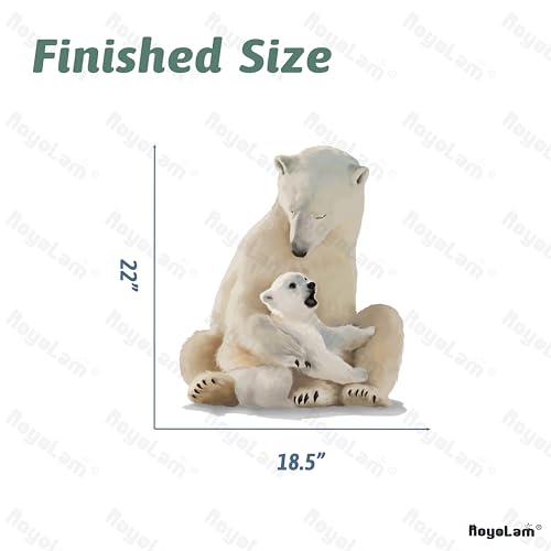 Vinilo Decorativo Oso Polar con su Cría para Pared miniatura 5