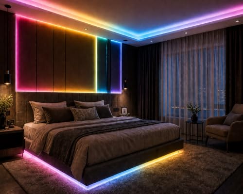 Image of MoonlitDreams 3M LED Rope Light - Multicolor Waterproof Decorative Strip, 48 LEDs /m Plug-in Running Lights for Balcony, Ceiling, Garden, Home, Outdoor, Party, Festival & Christmas Decoration
