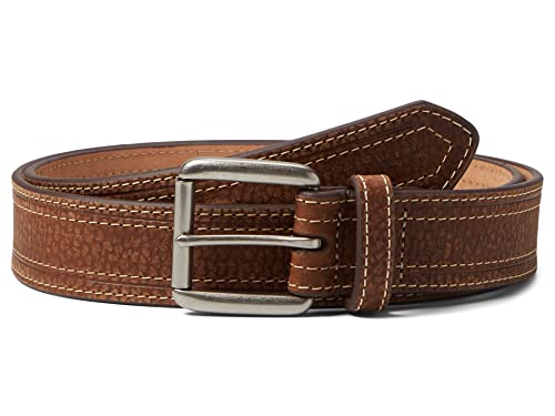 ARIAT Men's Leather Contrast Double Stitched Belt, Brown, 44