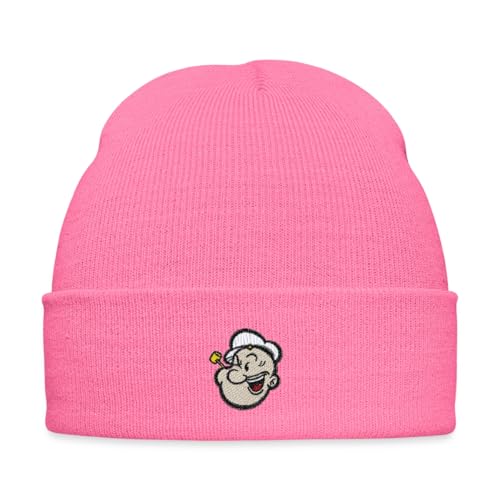 Bonnet hiver Popeye brodé par Spreadshirt en maille douce