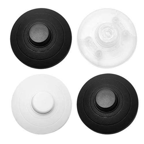 ULTECHNOVO 4 Fußschalter – Rund, PP, Selbsthemmend, Für Tisch- Und Stehlampen, 125/250V, 1/2A