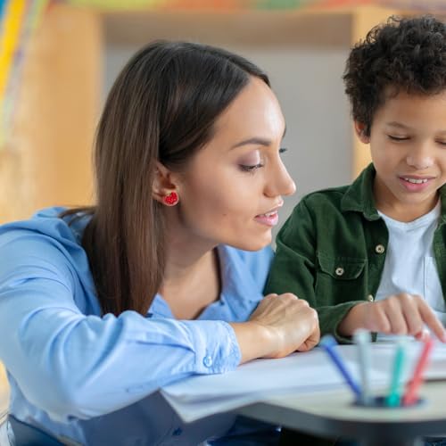 Teacher Earrings for Women Cute Acrylic Glitter Apple Pencil Earrings Back to School Jewelry for Teachers Appreciation Gifts3