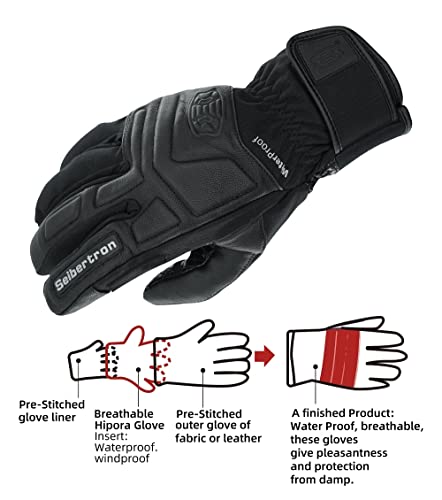 Seibertron S.c.w.g 2.0 Waterproof Winter Men Women -4℉ Cold Proof Touchscreen Anti Slip Silicon Palm 3M Thinsulate Thermal Gloves For Driving Cycling Motorcycle In Cold Weather Warmest Gifts Black L #TOP4