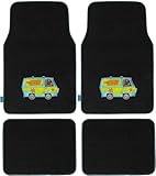 BDK Warner Brothers Scooby Doo Mystery Machine Licensed Auto Carpet Floor Mats, Universal Fit 4PC Set Front & Rear for Car Truck Van SUV (SDMT-1121)