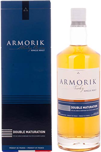 ARMORIK - Double Maturation BIO - Whisky Single Malt - 46 % Alcool - Origine : France/Bretagne - Bouteille 70 cl