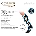 Copper Fit Unisex-Adult's 2.0 Easy-Off Knee High Compression Socks, black, Small/Medium