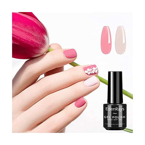 EdenRays-23pcs-Gel-Nail-Polish-Set-Soak-Off-UVLED-Gel-Starter-Kit-20-Vibrant-Colors-Base-Coat-Glossy-Matte-Top-Coat EdenRays 23pcs Gel Nail Polish Set, Soak Off UV/LED Gel Starter Kit, 20 Vibrant Colors, Base Coat, Glossy & Matte Top Coat, 23 Count (Pack of 1)