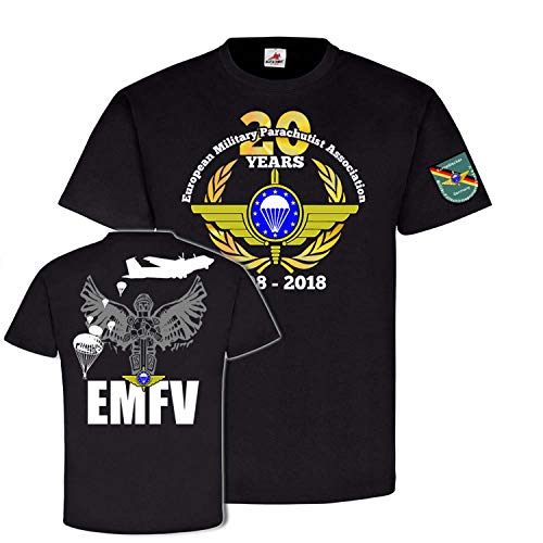 Parachutist Europe militaire T-shirt noir XX-Large de Copytec pour passionnés de l'armée