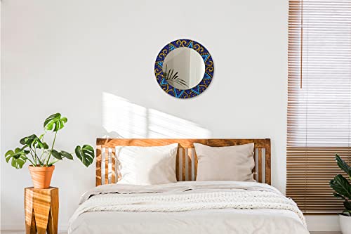 Miroir rond bricolage Tulup composition décorative en verre intérieur