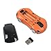 2.4GHz 3D Car Shape Wireless Optical Mouse USB Gaming Mouse with Receiver for PC Laptop (Orange)