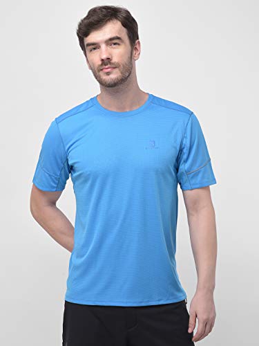 Salomon Agile SS tee T-Shirt, Hombre, Azul (Blithe), XXL