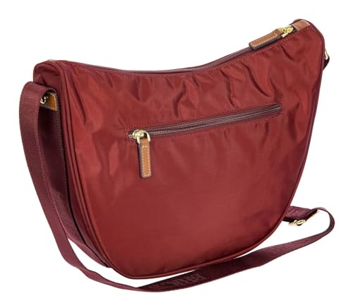 Bolso de hombro Bric's X-Bag en nailon burdeos funcional 3