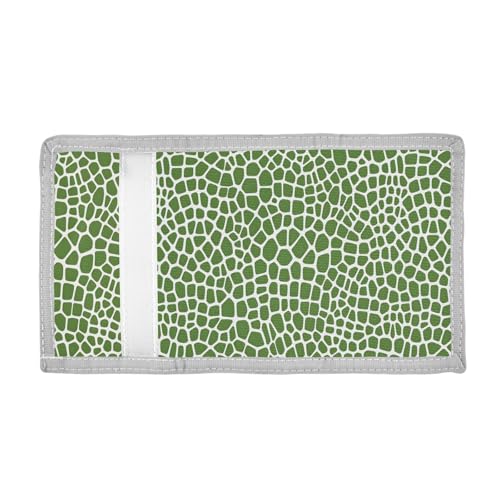 ALAZA Kids Wallets for Boys Girls Toddler Trifold Wallet Children Small Lizard Skin Green with Zipper Coin Pocket2