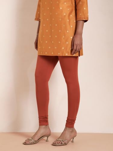 Image of TWIN BIRDS Tailored Cut and Classic Fit Super Stretchable Elastane Fabric Churidar Leggings for Women