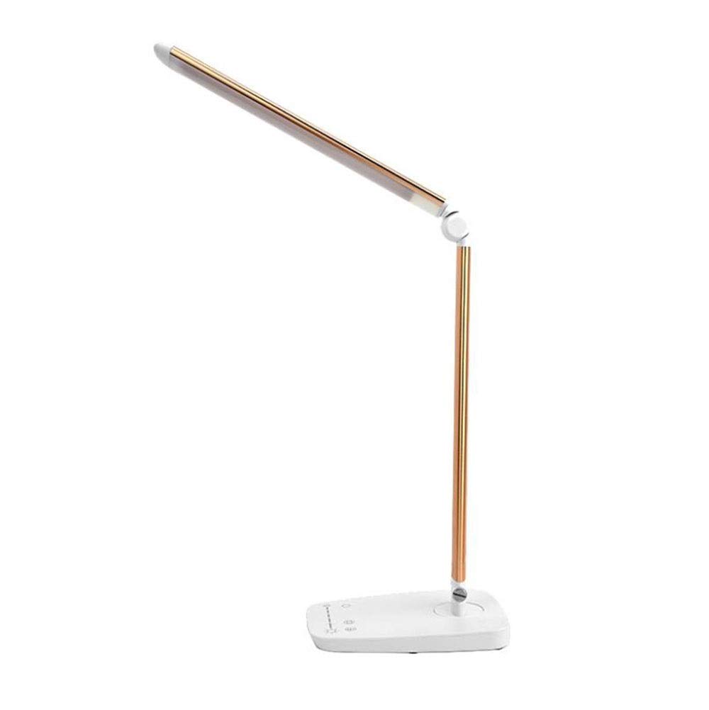 HOQTUM Foldable LED eye-protection desk lamp, touch-control dimming modern design USB rechargeable desk lamp, study dormitory bedroom study reading lamp