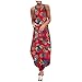 Produktbild Ainiyo Leinen Maxikleider Damen Boho Kleider Freizeitkleider Strandkleider Shirtkleider Abendkleider Brautkleider Sommer O-Ausschnitt Blumen Baumwolle Leinen Ärmellose Plus Size Kleider