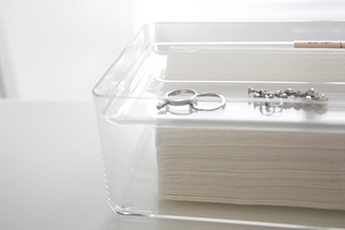 Yamazaki Home 2334 Tissue Box Holder-Dispenser And Organizer, One Size, Clear #TOP5