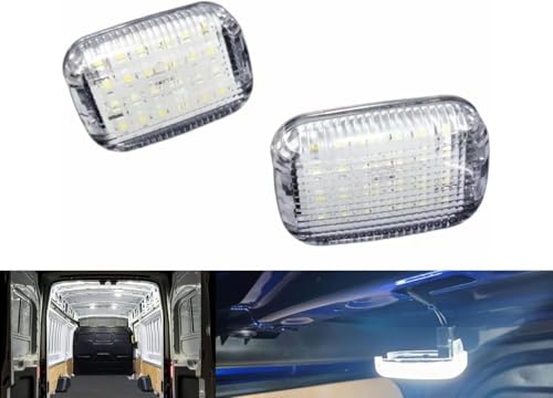 YaaGoo For 2013+ Transit MK8 Transit Tourneo Custom Courier Connect, LED Interior Courtesy Cargo Load Space Area Dome Light Canbus(2pcs, White)