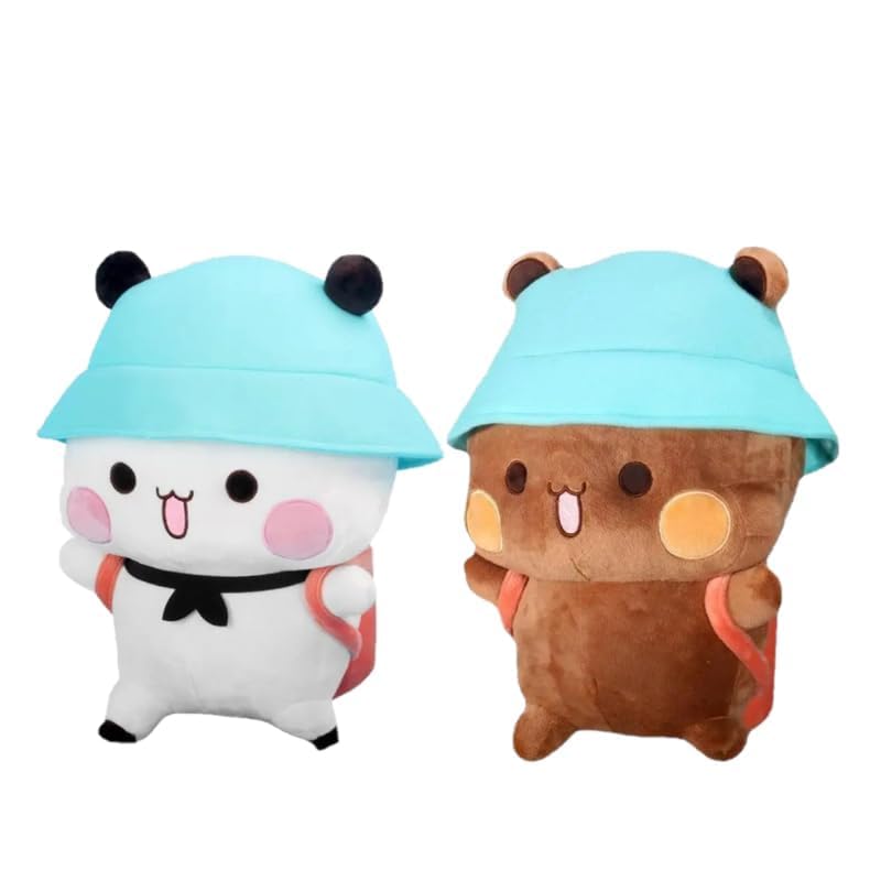 Image of Bubu Dudu Plush with Detachable Bags - 32Cm Cotton Stuffed Animal - Bubu Dudu Cap Plush - Ideal Gift for Kids, Boyfriend, Girlfriend, Playtime, Cuddly Decor & Collectible