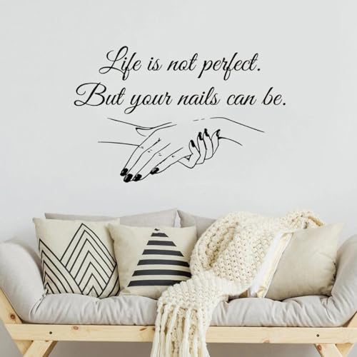Vinilo decorativo para pared Nail Salon Quote 88x57cm miniatura 3