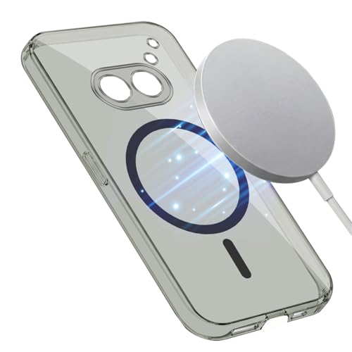 Image of Jkobi Lifetime Anti-Yellow MagSafe Compatible Clear Back Cover Case for Nothing Phone 2A 5G (Sleek Hard Crystal | Shockproof and Camera Protection)