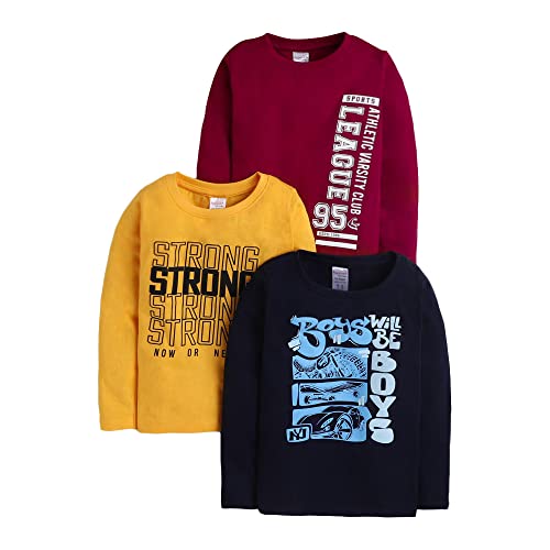 Image of Hopscotch Boy's Regular Fit Tees- Pack of 3