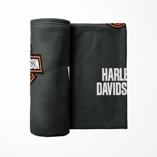 Harley-Davidson Shield Pattern Silky Soft Swaddle Blanket, 40 x 50 in - 2