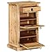 Sufrk 4-Layer Shoe Cabinet with Drawer Solid Rough Mango Wood,Multifunctional Dust-proof Shoe Storage Cabinet for All Kinds of Shoes,Books,Toys and Clothing