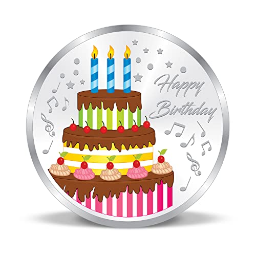 Image of Precious Moments Happy Birthday Silver Coin 10 Grams | 20 Gram | 50 Gram BIS Hallmarked 999 Purity with Gift Box by ACPL