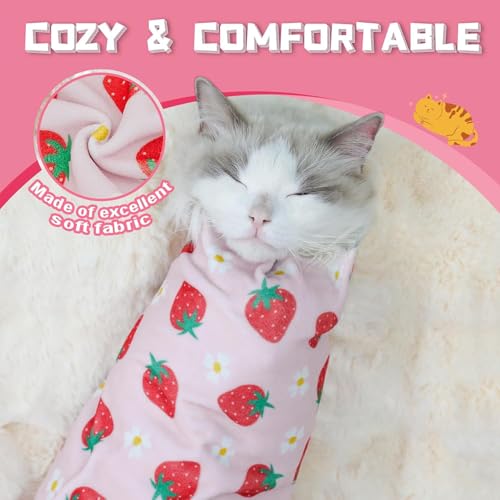 Image of Supet Cat Wrap for Cutting Nails, 2026 Self-Adherent Cat Grooming Wrap, Anti-Escape Calming Cat Swaddle Wrap for Medicine, Nail Clipping, Teeth Brushing, Ear Cleaning