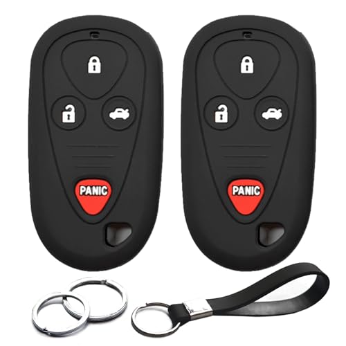 Coque de protection clé Acura lot de 2 étuis noirs à 4 boutons pour CL RL TL TSX RSX