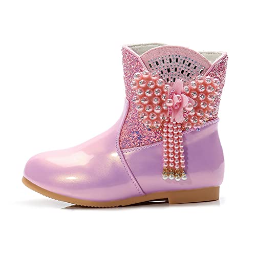 Children Short Boots Winter Plush Cotton Boots High Heel Boots Princess Boots Dress Shoes for Girls 5