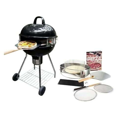 Pizzacraft PC7001 PizzaQue Deluxe Outdoor Pizza Oven Kettle Grill Conversion Kit, Silver, 18''/22.5'' Cover